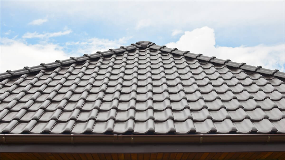 closeup of rooftop shingles