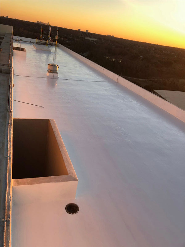 commercial rooftop during sunset